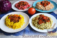 Фото приготовления рецепта: Цветные гнезда из спагетти (в духовке) - шаг №40