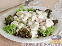 Фото приготовления рецепта: Салат с киви и ветчиной - шаг №15