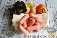Фото приготовления рецепта: "Новогодний веночек" из мини-сосисок в тесте - шаг №1