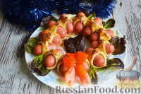 Фото приготовления рецепта: "Новогодний веночек" из мини-сосисок в тесте - шаг №11