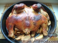 Фото приготовления рецепта: Пряная курица, запеченная с айвой - шаг №10