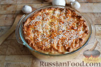 Фото к рецепту: Американский пирог с курицей и грибами