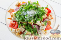 Фото приготовления рецепта: Овощной салат с курицей - шаг №10