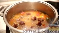 Фото приготовления рецепта: Суп с фрикадельками из говяжьего фарша и овощами - шаг №14
