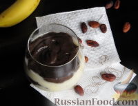 Фото приготовления рецепта: Пудинг с бананом и какао - шаг №10