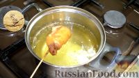 Фото приготовления рецепта: Корн-дог (сосиски в тесте) с сыром - шаг №9