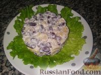 Фото к рецепту: Салат с фасолью и сухариками (за 5 минут)