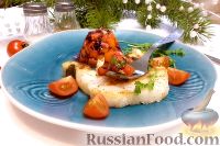 Фото к рецепту: Рыба с сальсой из хурмы и клюквы