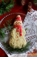 Фото к рецепту: Салат "Снеговичок" с крабовыми палочками
