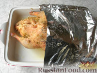 Фото приготовления рецепта: Сочная утка, запеченная с апельсинами - шаг №5