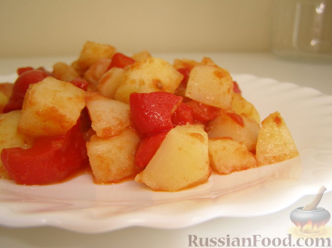 Рецепт Картофельный салат с болгарским перцем и томатной заправкой