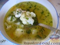 Фото приготовления рецепта: Суп с фрикадельками и цветной капустой - шаг №15
