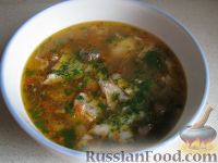Фото к рецепту: Суп с грибами и семгой