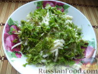 Фото к рецепту: Салат из репы и редьки со сметаной