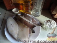 Фото приготовления рецепта: Жареный стейк зубатки - шаг №1