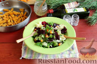 Фото приготовления рецепта: Праздничный салат со свеклой, тыквой и хурмой - шаг №6
