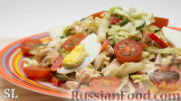 Фото к рецепту: Салат "Объедение" с куриным филе