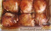 Фото к рецепту: Куриные бёдра под медовым соусом (в духовке)