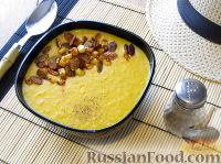 Фото к рецепту: Тыквенный суп-пюре с кукурузой