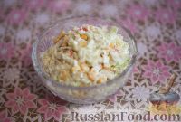 Фото к рецепту: Салат с крабовыми палочками, кукурузой и капустой