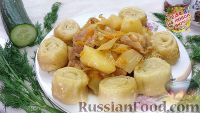 Фото к рецепту: Штрудли с курицей, картофелем и капустой