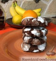 Фото к рецепту: Двойное шоколадное печенье с имбирно-кофейными нотками