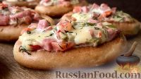 Фото к рецепту: Мини-пицца из бубликов