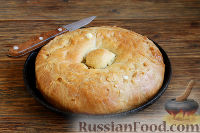 Фото приготовления рецепта: Татарский пирог (балиш) с мясом и картошкой - шаг №15