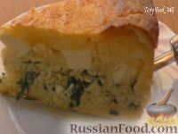 Фото приготовления рецепта: Заливной пирог (запеканка) с сыром фета - шаг №22