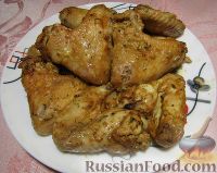 Фото к рецепту: Куриные крылья в горчично-соевом маринаде
