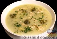 Фото приготовления рецепта: Сырный суп с курицей и брокколи - шаг №6