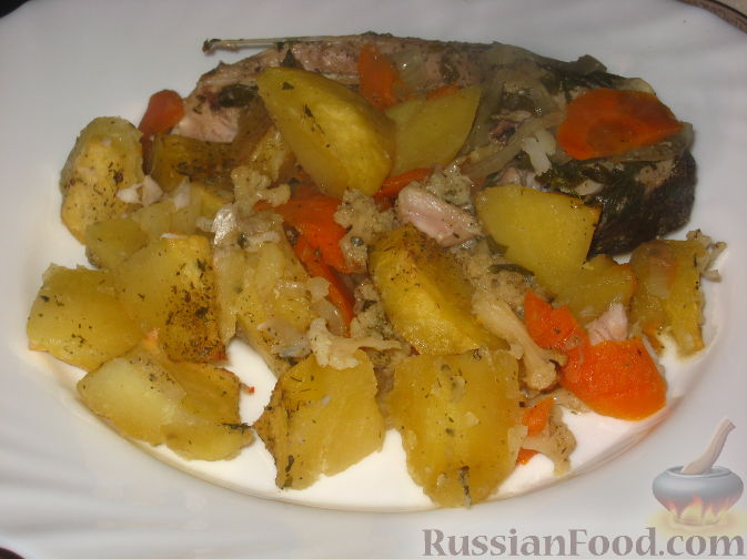 Рецепт Толстолобик, запеченный с овощами
