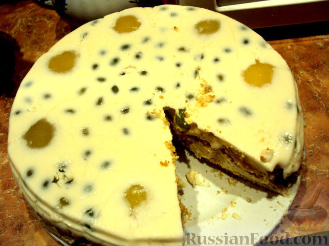Рецепт Творожно-персиковый торт "Нежность"