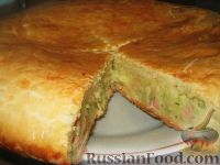 Фото приготовления рецепта: Пирог с картофелем и ветчиной - шаг №6