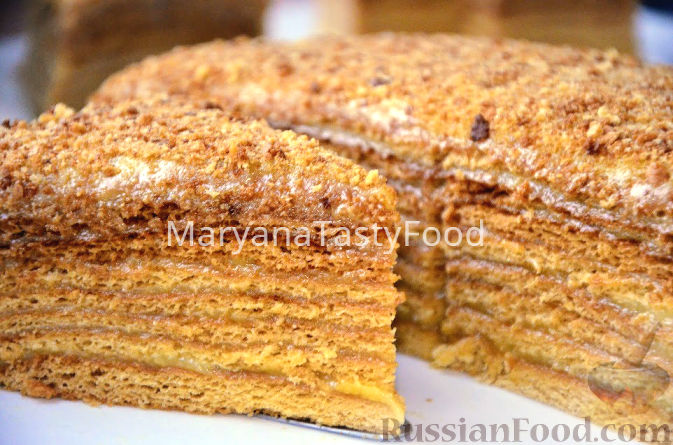 Медовый торт: рецепт приготовления со сгущенкой