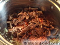 Фото приготовления рецепта: Суп с индейкой и грибами - шаг №13