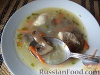 Фото приготовления рецепта: Суп с индейкой и грибами - шаг №20
