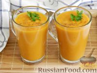 Фото к рецепту: Морковный суп-пюре с имбирем