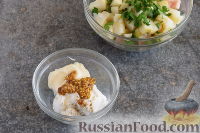 Фото приготовления рецепта: Мясной салат с картофелем - шаг №8