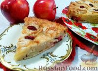 Фото к рецепту: Пирог с яблоками и вишней