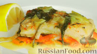 Фото к рецепту: Пангасиус, запеченный с овощами