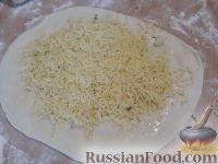 Фото приготовления рецепта: Лепешки с сыром сулугуни - шаг №8
