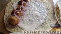 Фото приготовления рецепта: Шашлык "с дымком" на сковороде, в лепёшках - шаг №19