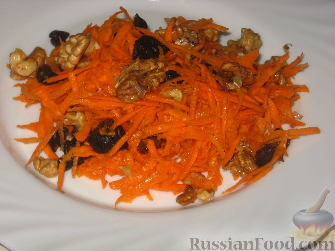 Рецепт Салат из моркови с черносливом