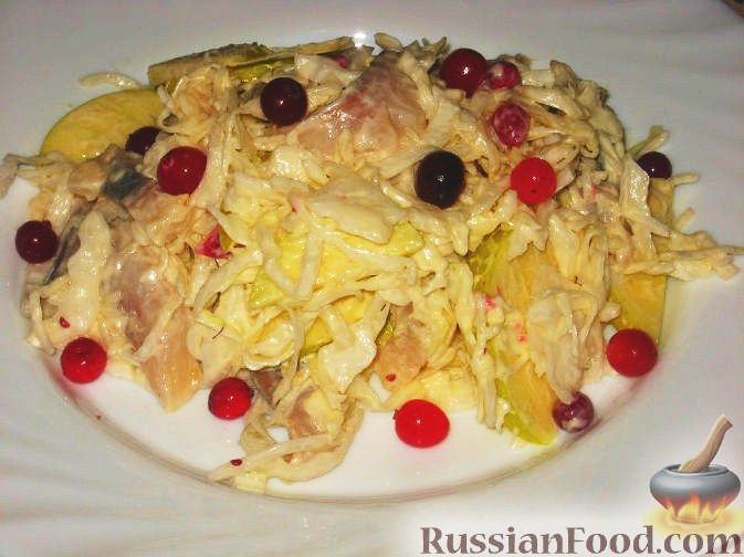 Рецепт Капустный салат с сельдью