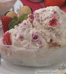 Рецепт Домашнее мороженое с клубникой