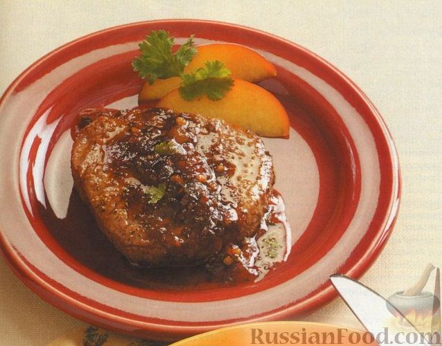 Рецепт Говяжьи стейки с персиковой глазурью
