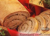 Фото к рецепту: Хлеб с травами в виде рулетов