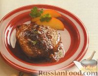 Фото к рецепту: Говяжьи стейки с персиковой глазурью