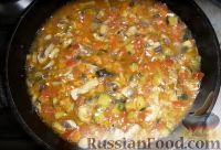 Фото приготовления рецепта: Постный рис с овощами и грибами - шаг №6
